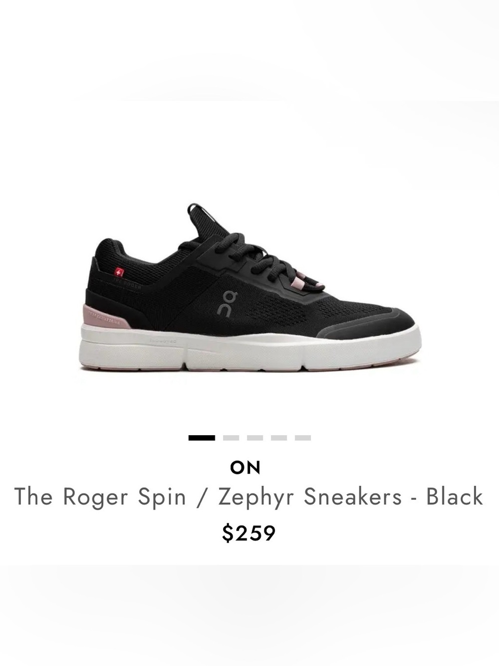 On Cloud The Roger Spin Zephyr Sneakers Black Women’s 8 NWT Comfort Shoes - Picture 4 of 10
